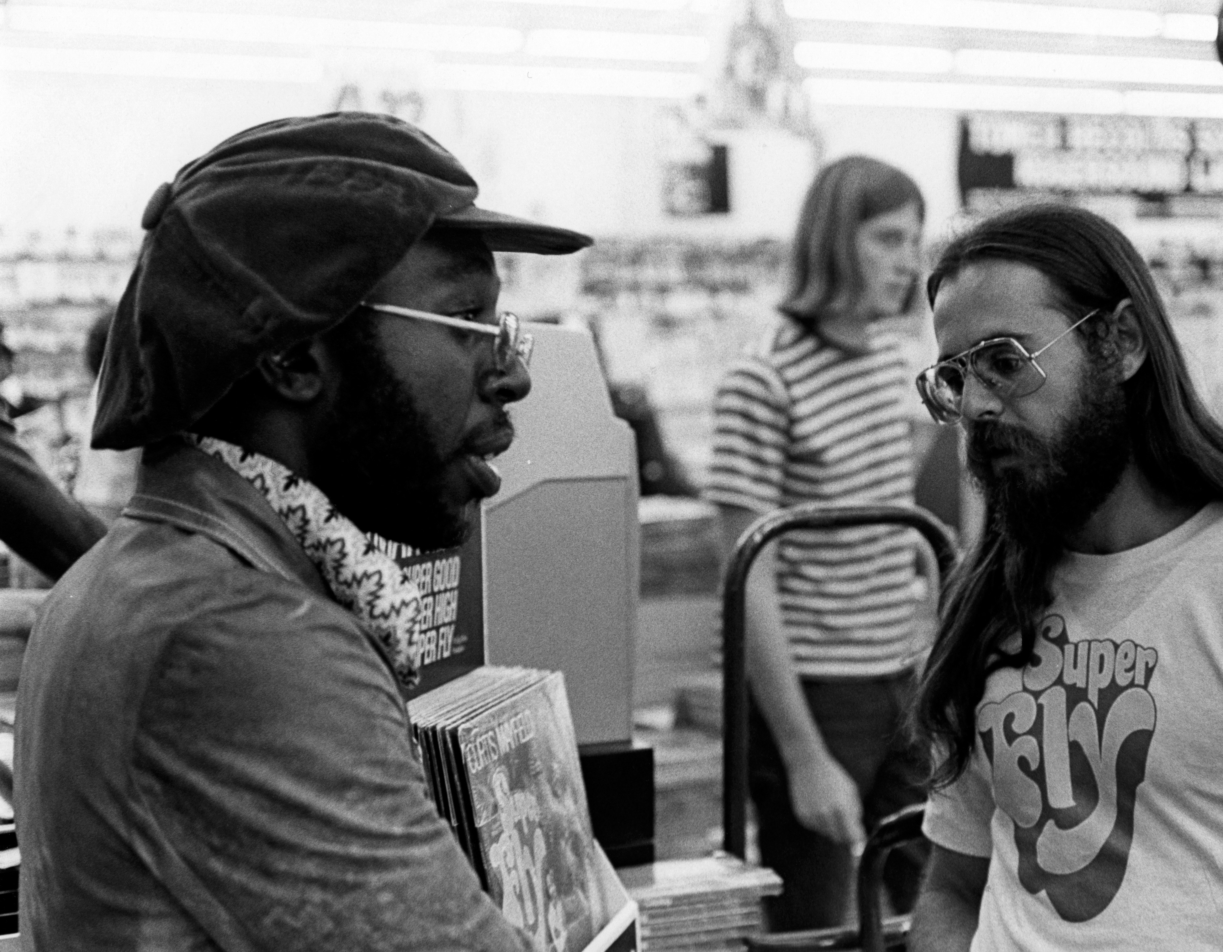 Curtis Mayfield during an in-store appearance, September 1972. Photo courtesy of Soul Legacy Collection/Cache Agency.